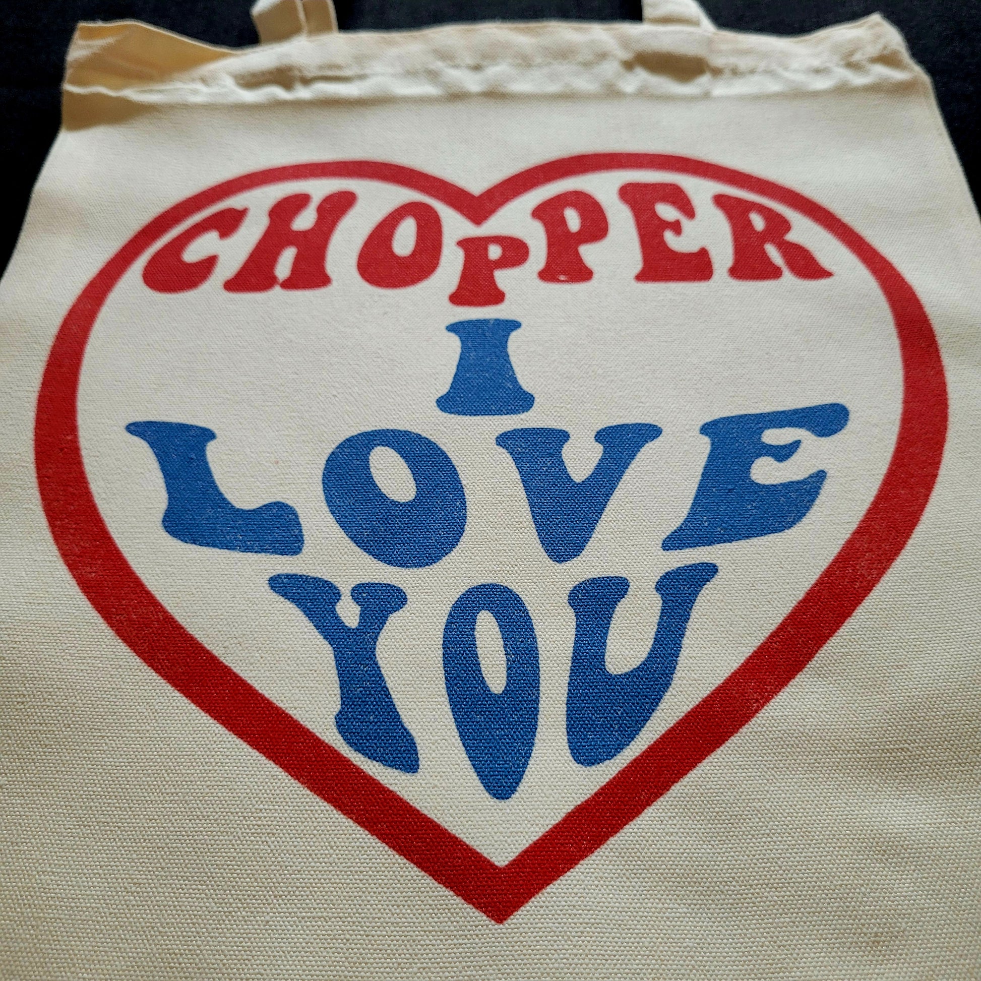 Eco Tote Bag " CHOPPER I LOVE YOU" - PUNK & COTON