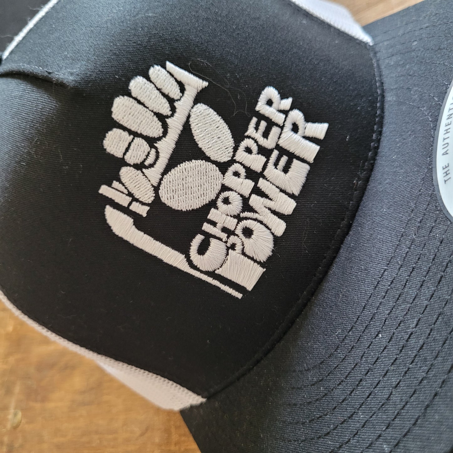 Trucker Cap  Brodé "CHOPPER POWER" Version Fond Noir / Blanc - PUNK & COTON