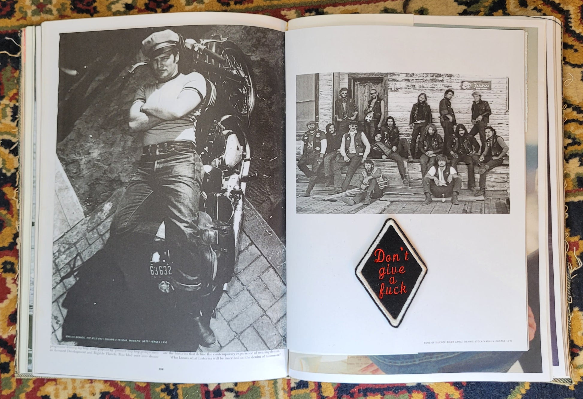 Patch Brodé Don't give a fuck( Losange) version black - PUNK & COTON