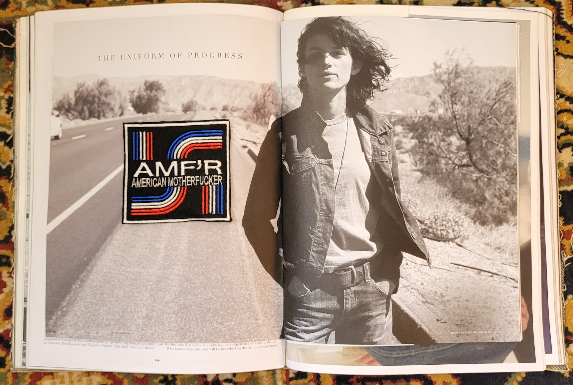 Patch Brodé AMF'R version noire (AMERICAN MOTHERFUCKER) - PUNK & COTON