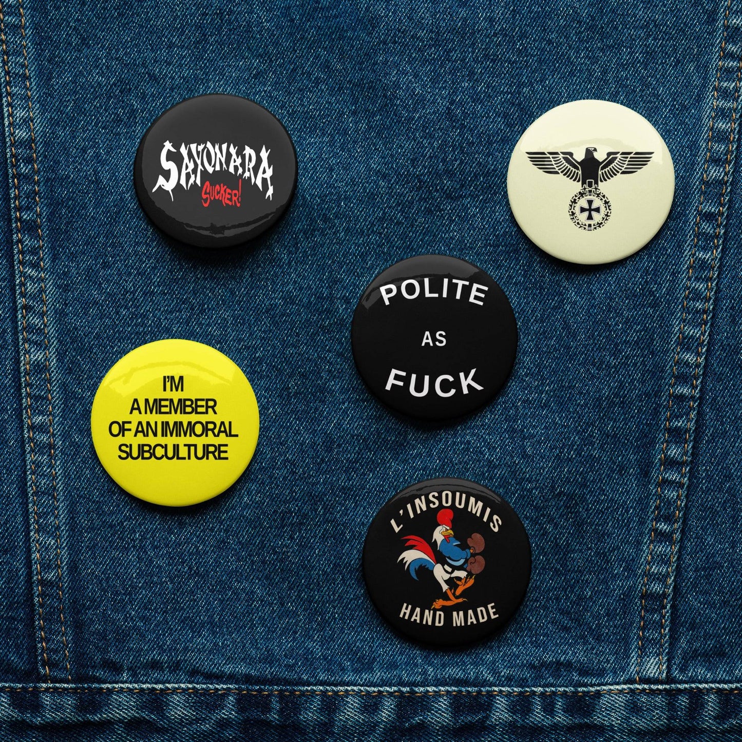 Subculture set of badges - L'Insoumis Clothing