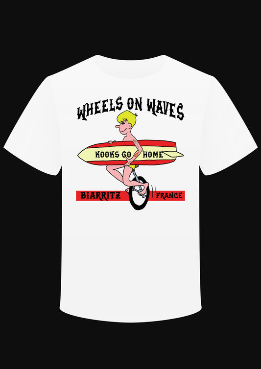 T-shirt " Wheels on Waves" Biarritz - L'Insoumis Clothing