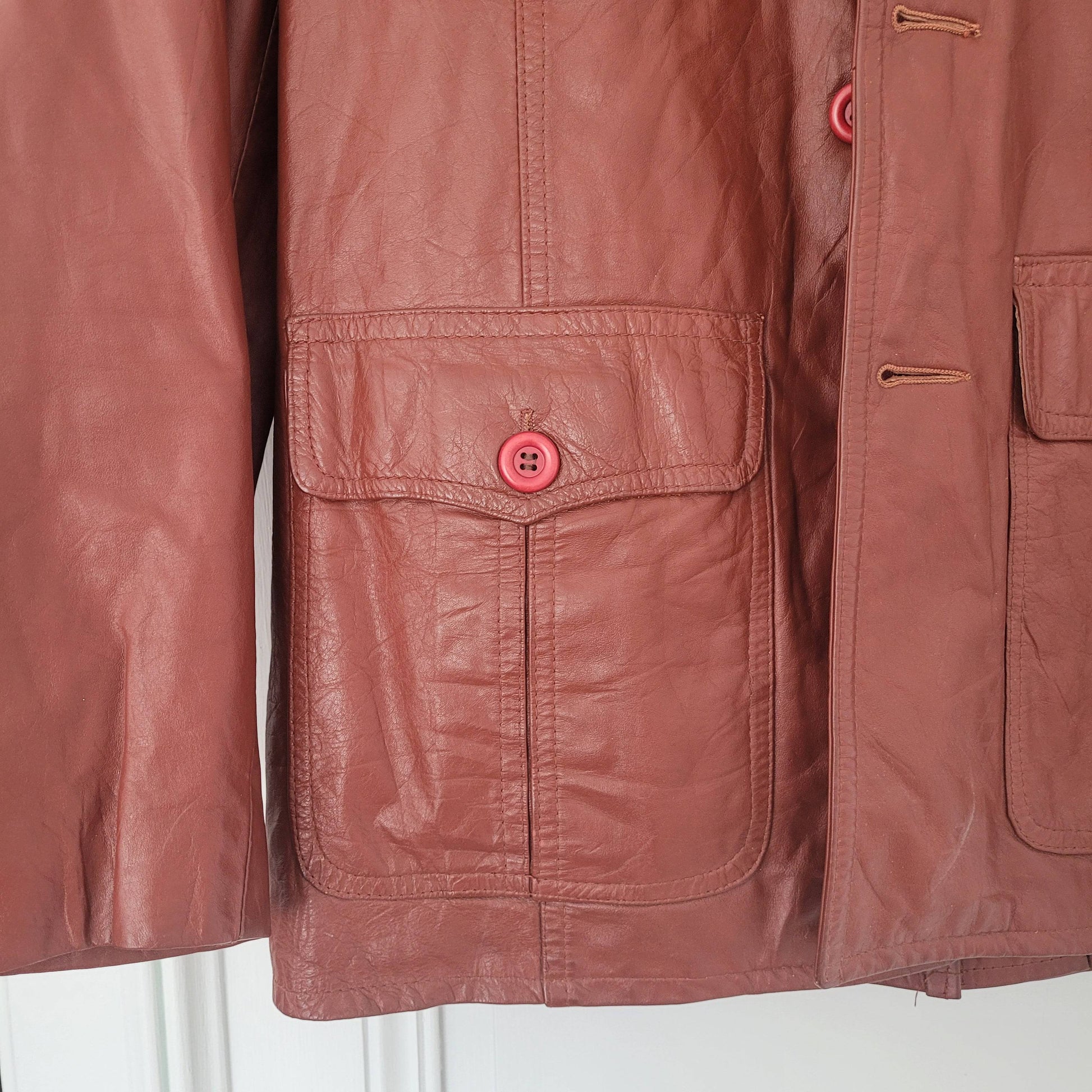 Leather jacket 70's / veste en cuir années 70 - L'Insoumis Clothing