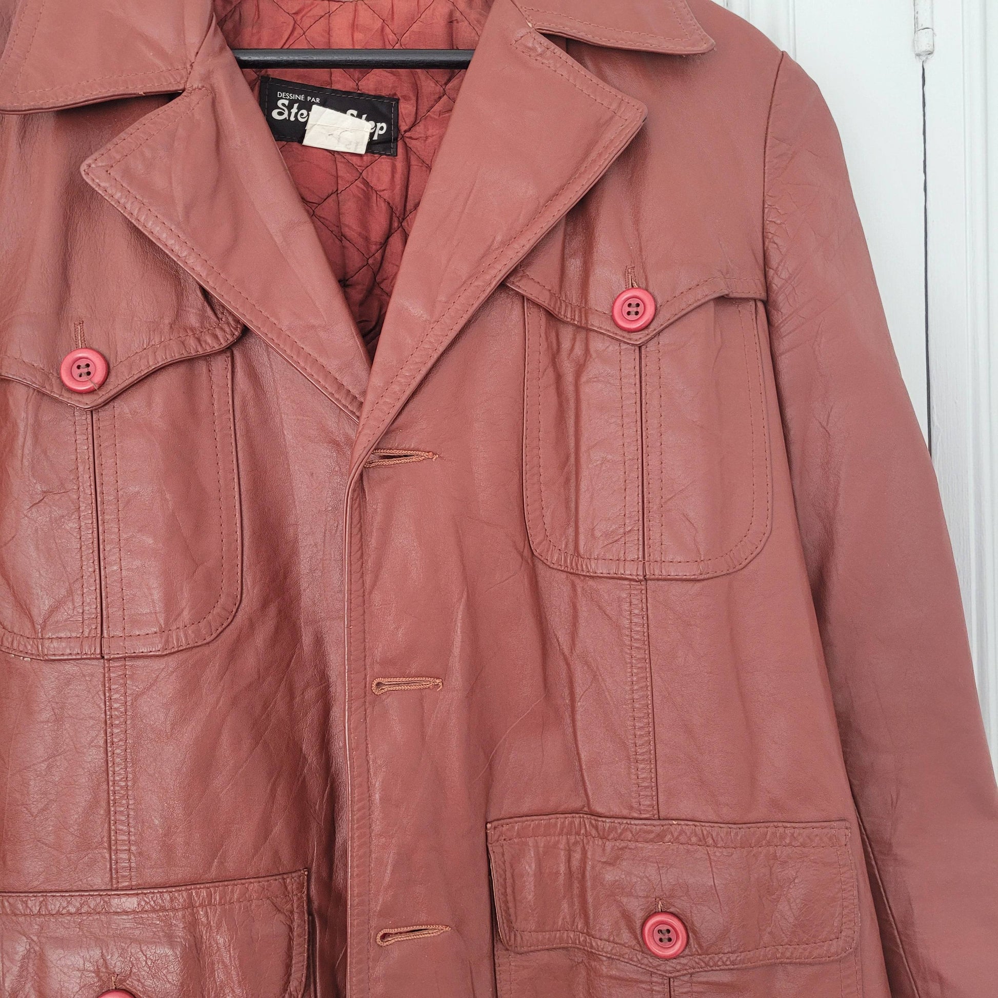 Leather jacket 70's / veste en cuir années 70 - L'Insoumis Clothing