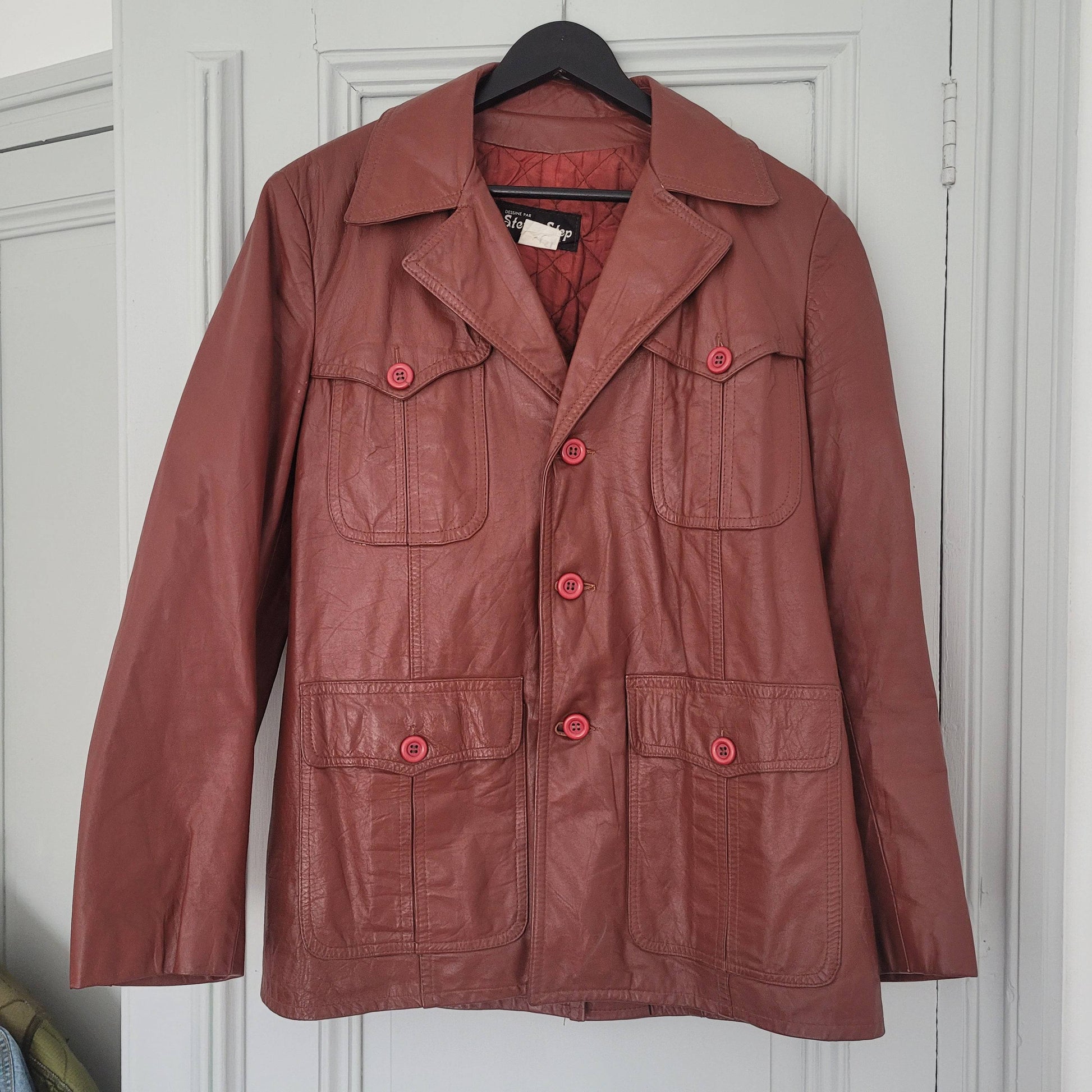 Leather jacket 70's / veste en cuir années 70 - L'Insoumis Clothing