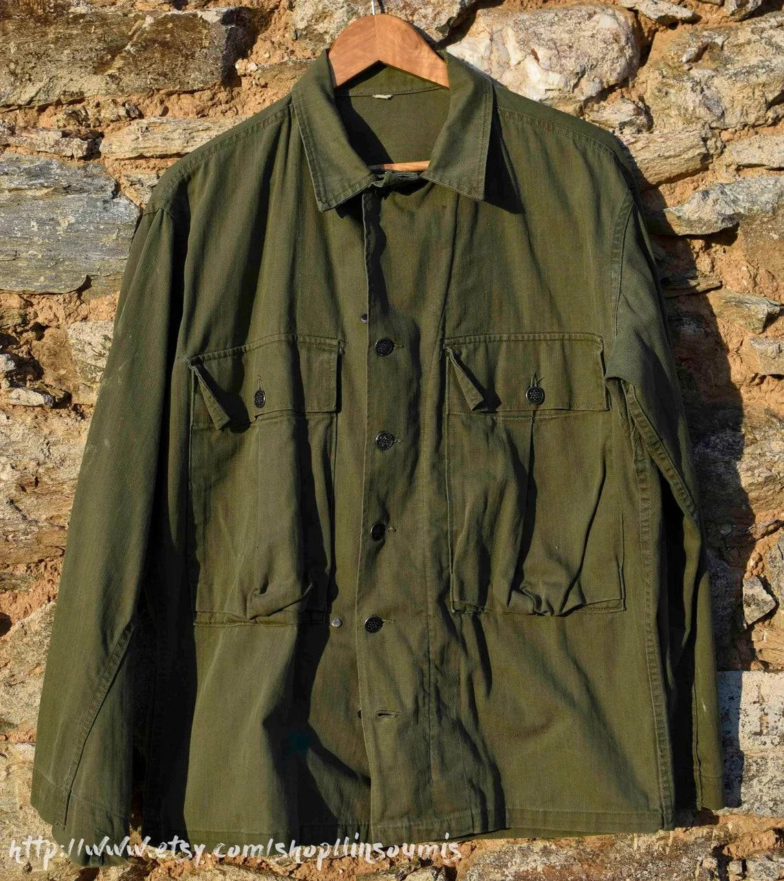 Rare Vintage HBT utility shirt us ww2 - L'Insoumis Clothing