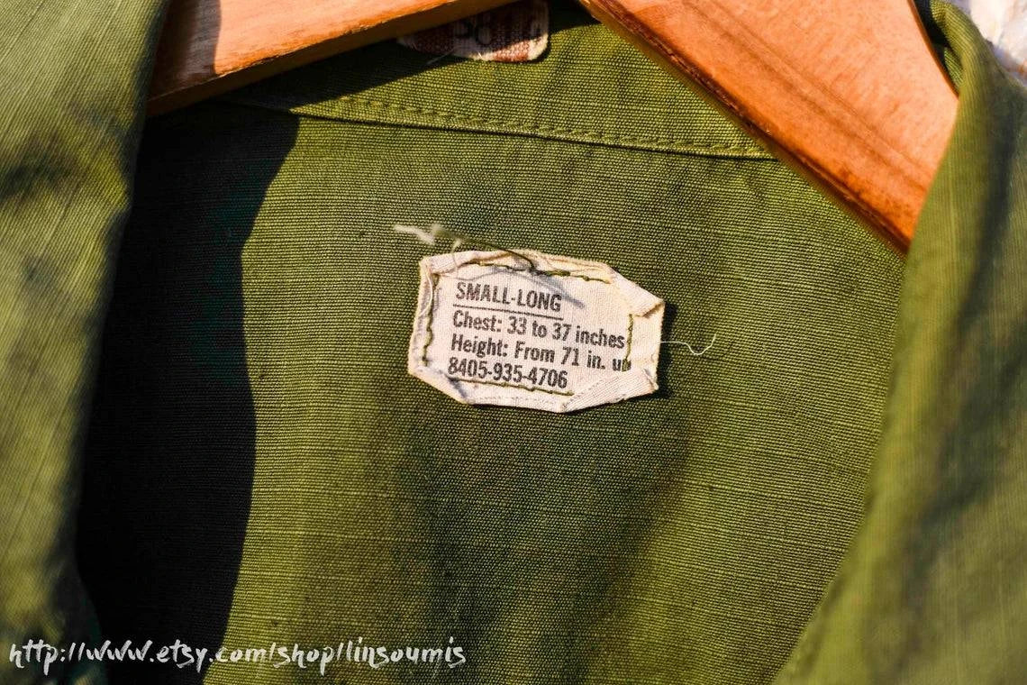 Rare Vintage Para utility shirt 3th patern with patch Vietnam Era - L'Insoumis Clothing