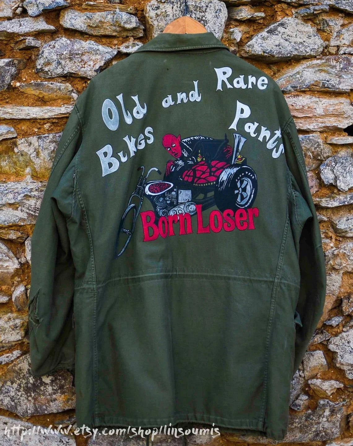 M51 jacket us army hand painted born loser/ veste de combat modèle 1951 peinte à la main - L'Insoumis Clothing