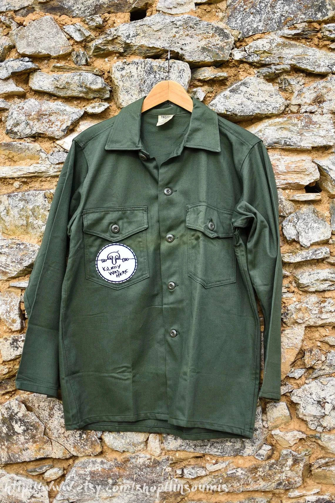 US army 70's painted fatigue shirt - L'Insoumis Clothing