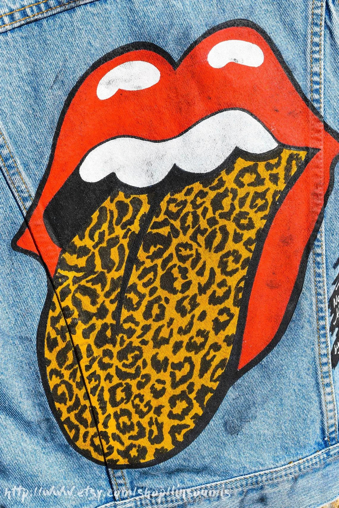 Vintage girl Lee Riders Handpainted jacket, veste femme Lee Riders peinte à la main - L'Insoumis Clothing