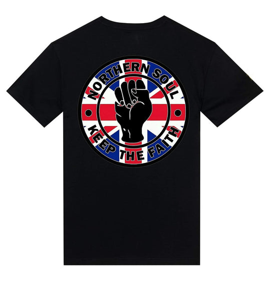 T-shirt "Northern Soul...Keep the Faith" Flag UK - L'Insoumis Clothing